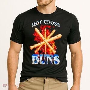 Port and Company Black 'Hot Cross Buns' Graphic Tee